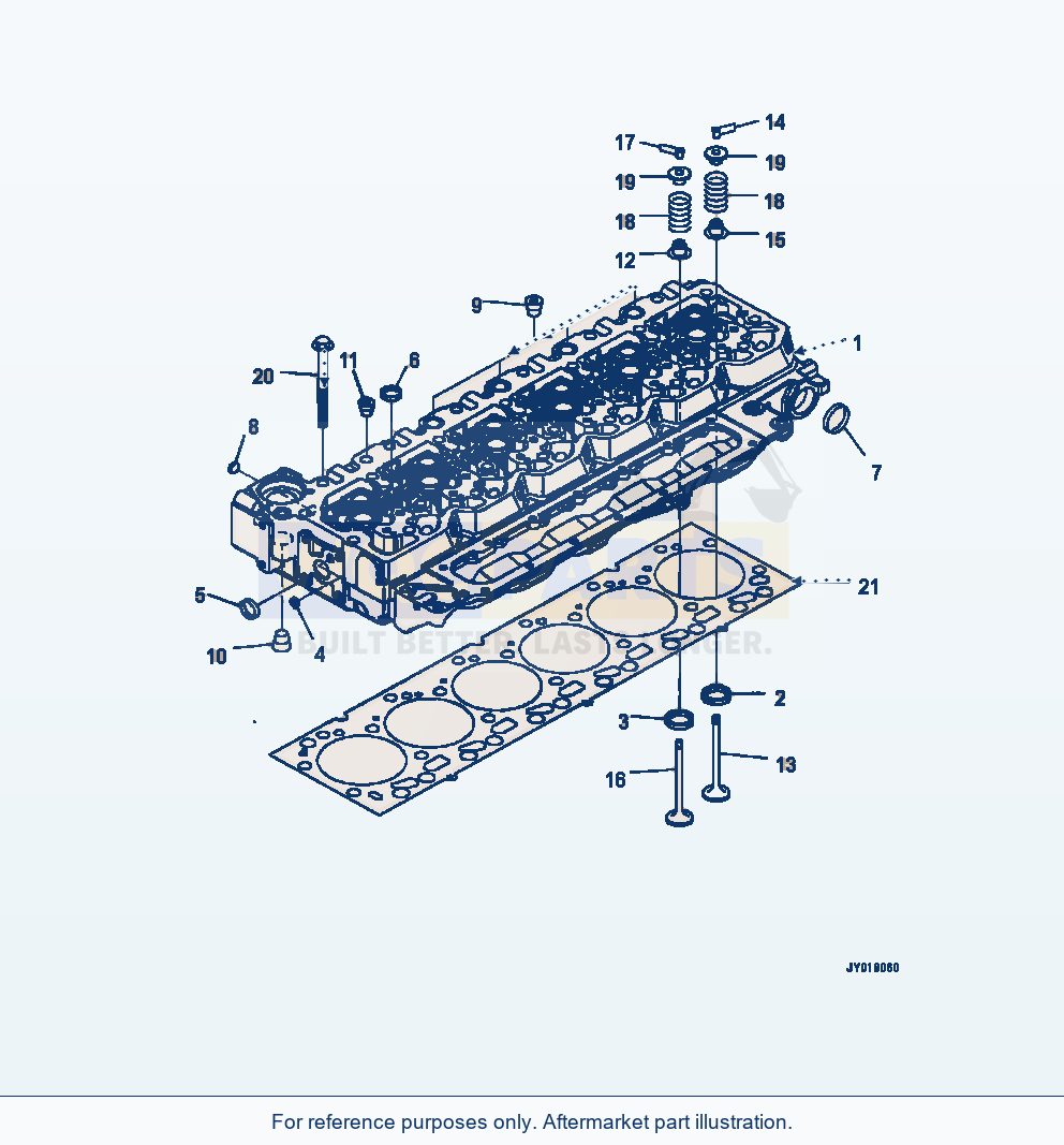 Komatsu WA320-7 Cylinder Head parts diagram