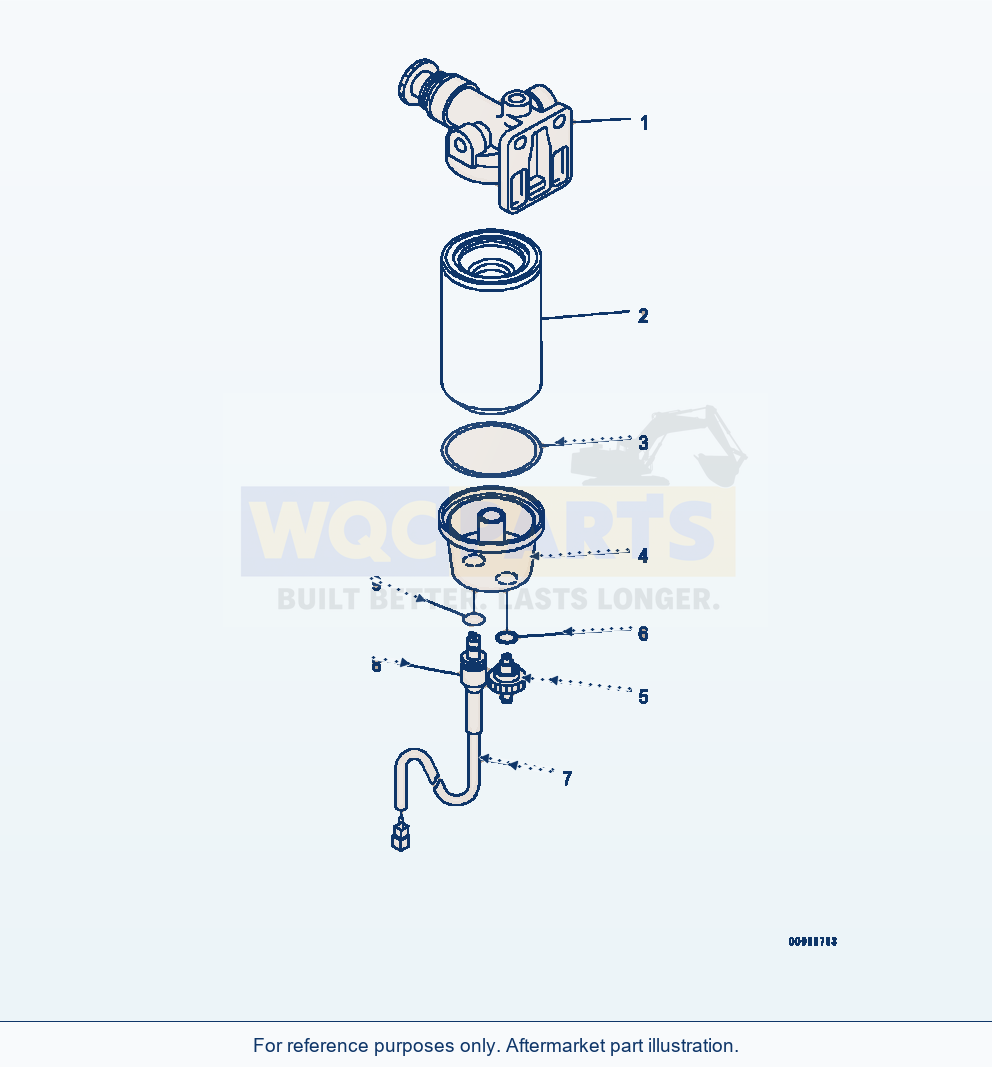 Komatsu WA320-7 Fuel Pre-Filter parts diagram
