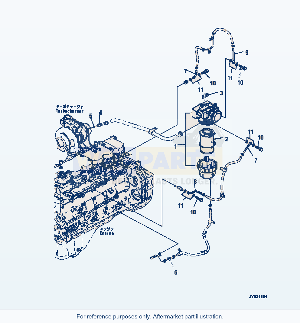 Komatsu WA320-7 Komatsu Closed Crankcase Ventilation (Kccv) parts diagram
