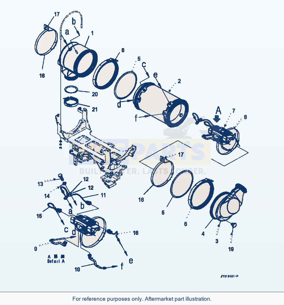 Komatsu WA320-7 Komatsu Diesel Particulate Filter (Kdpf) Inner parts diagram