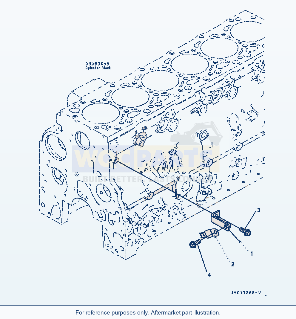 Komatsu WA320-7 Wiring Harness Bracket parts diagram