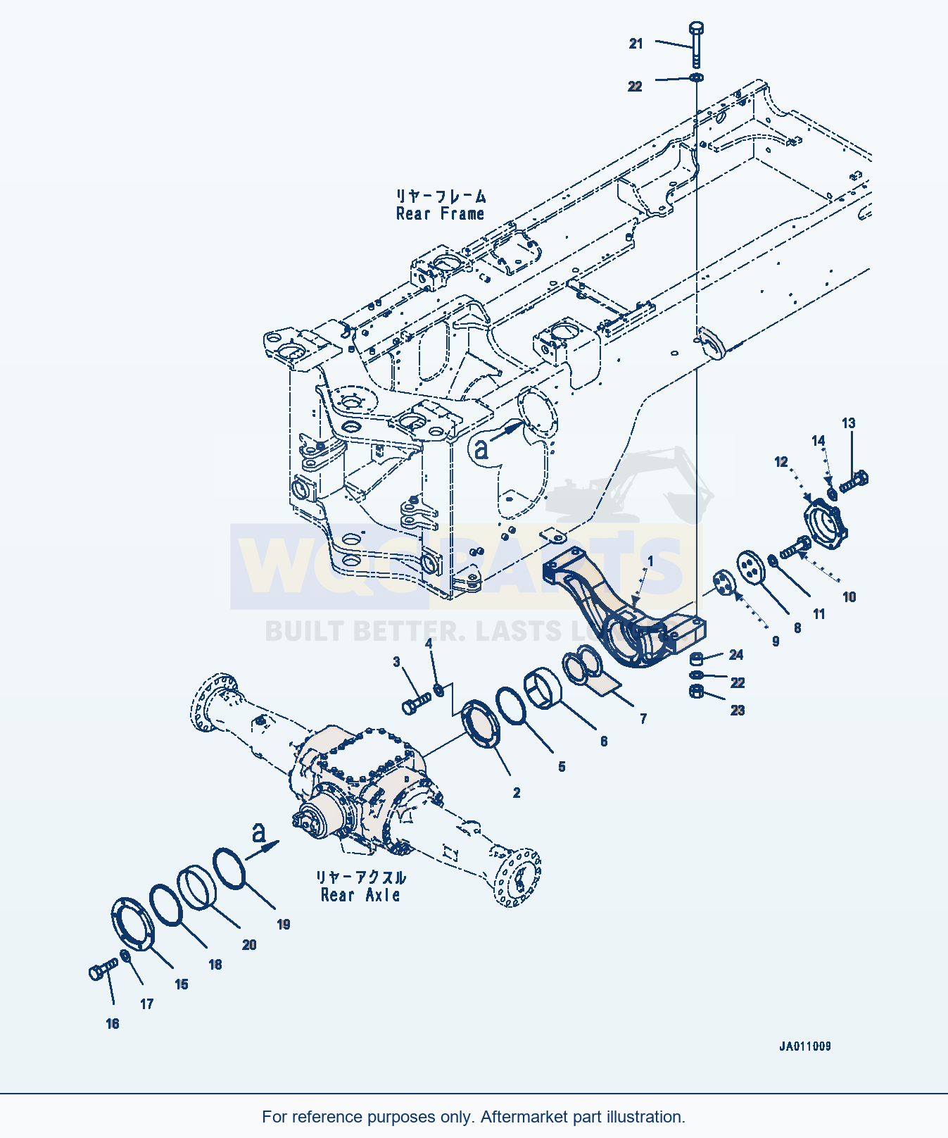 Komatsu WA320-7 Rear Axle Support (#80001-) parts diagram