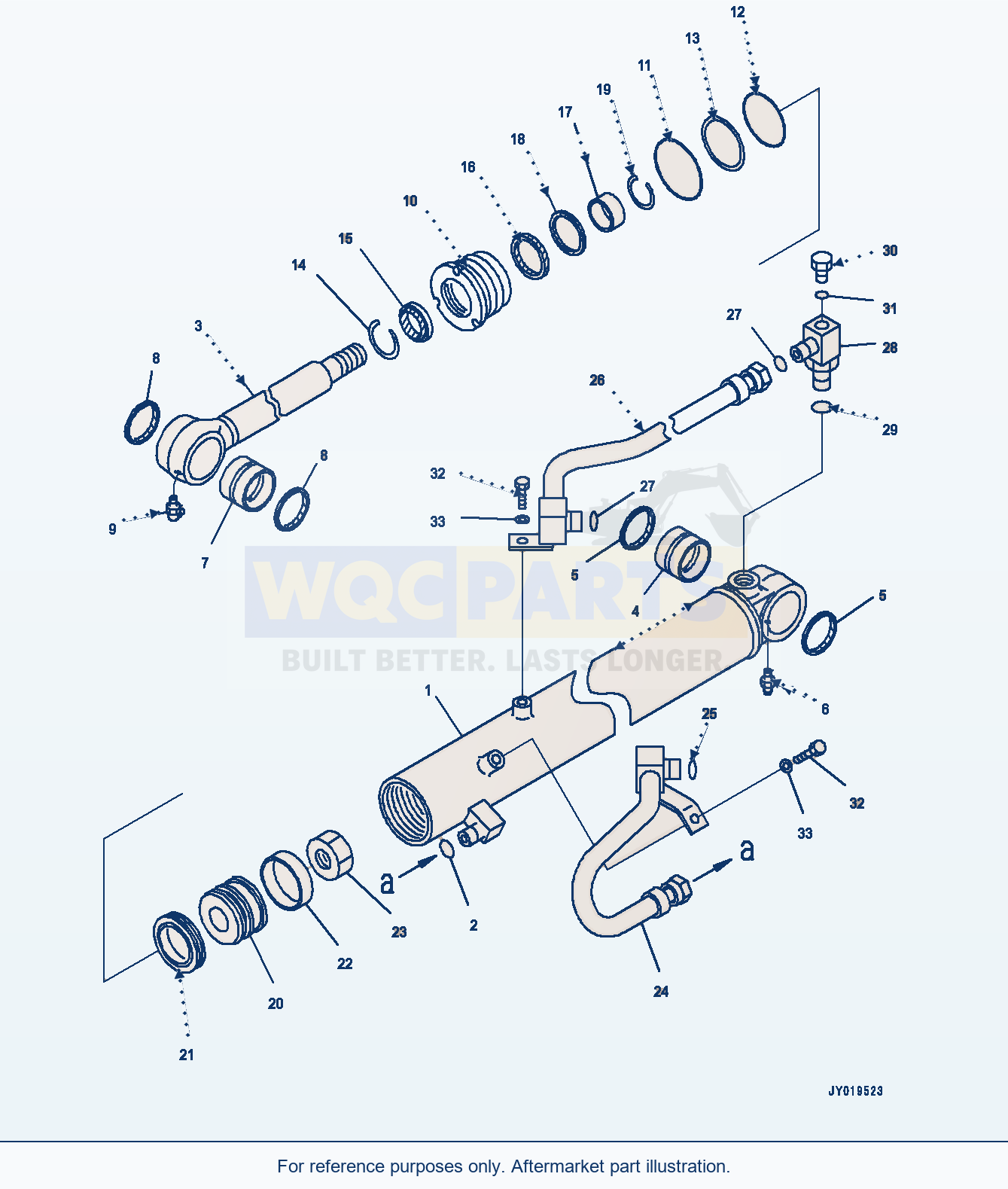 Komatsu WA320-7 Steering Cylinder, L.H. (#80001-) parts diagram