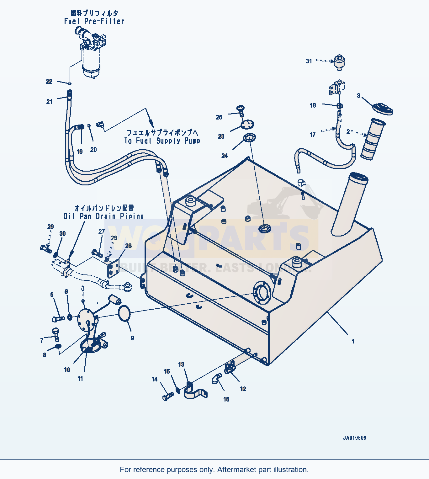 Komatsu WA320-7 Fuel Tank, Tank And Strainer (#80001-) parts diagram