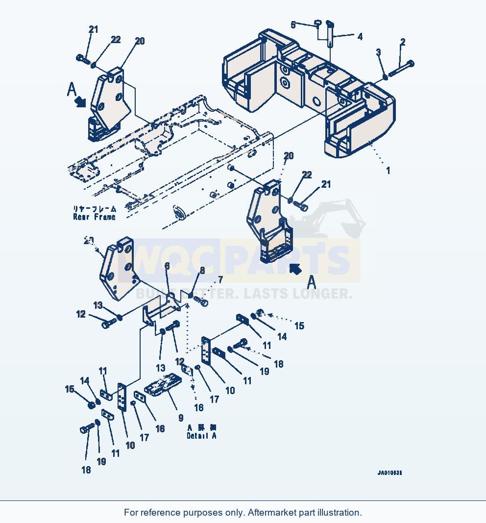 Komatsu WA320-7 Counterweights parts diagram