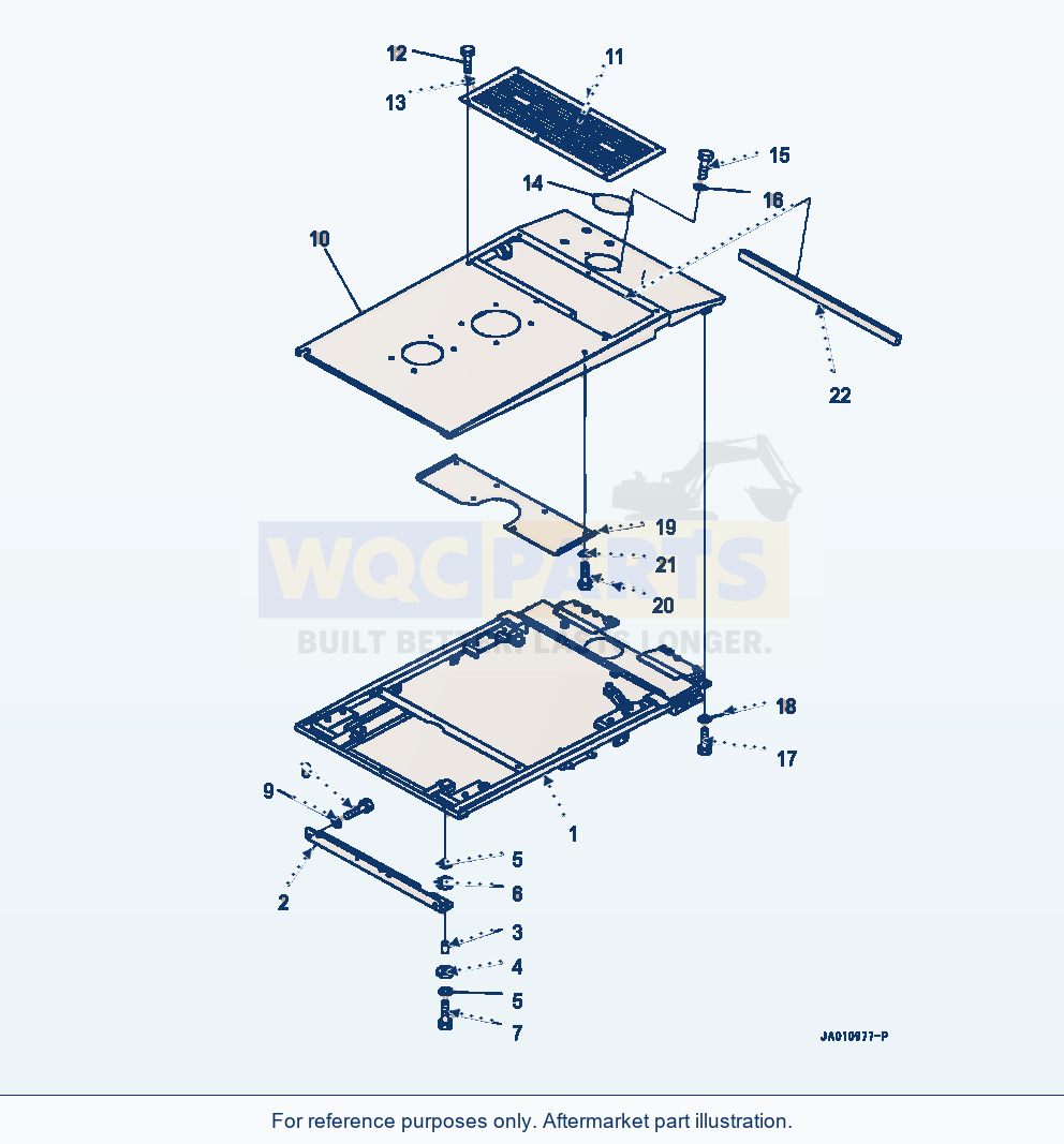 Komatsu WA320-7 Engine Hood Hood And Frame parts diagram