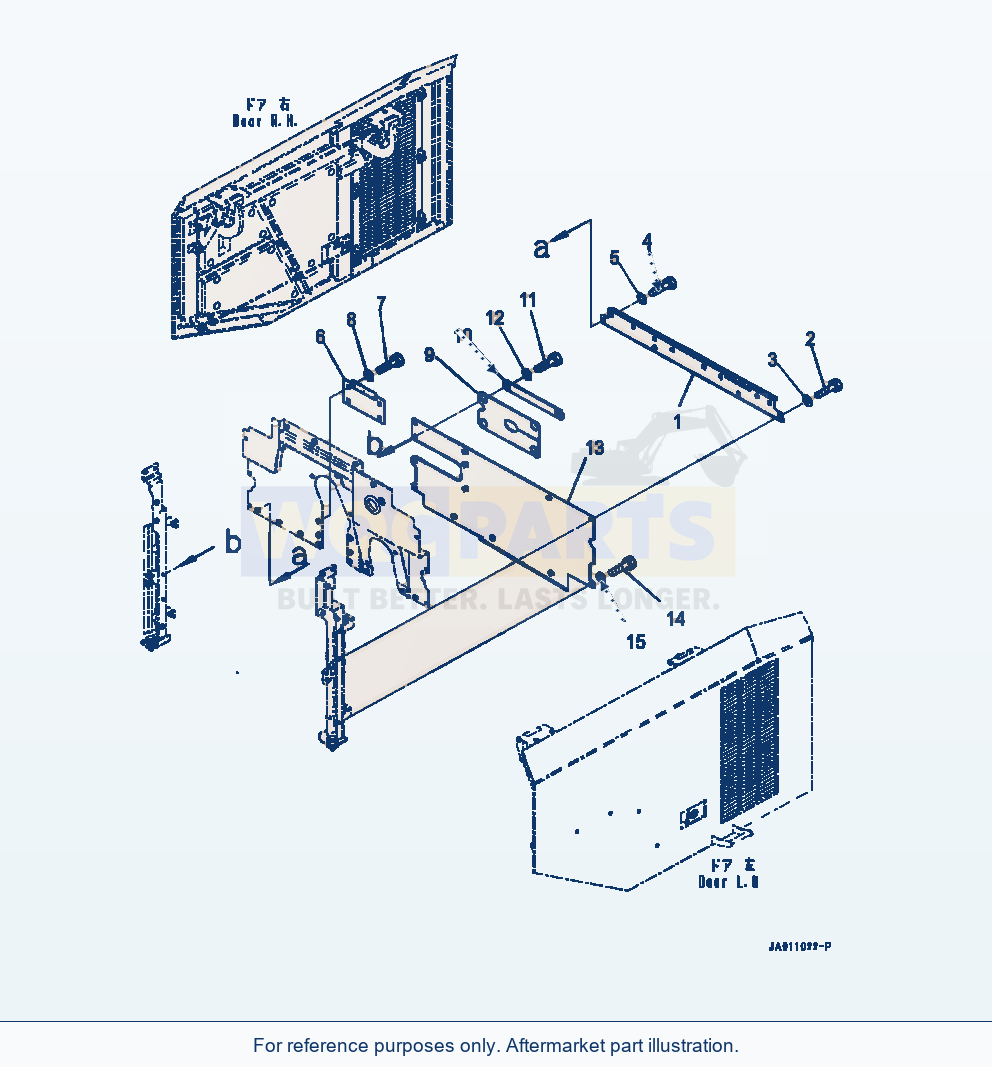 Komatsu WA320-7 Engine Hood Plate And Sheet parts diagram