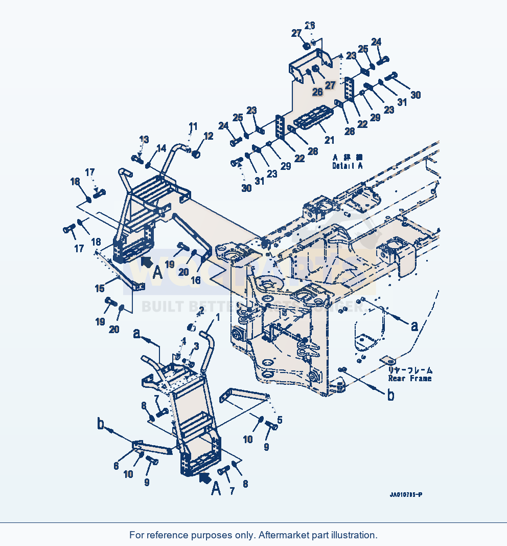 Komatsu WA320-7 Entry Ladders parts diagram