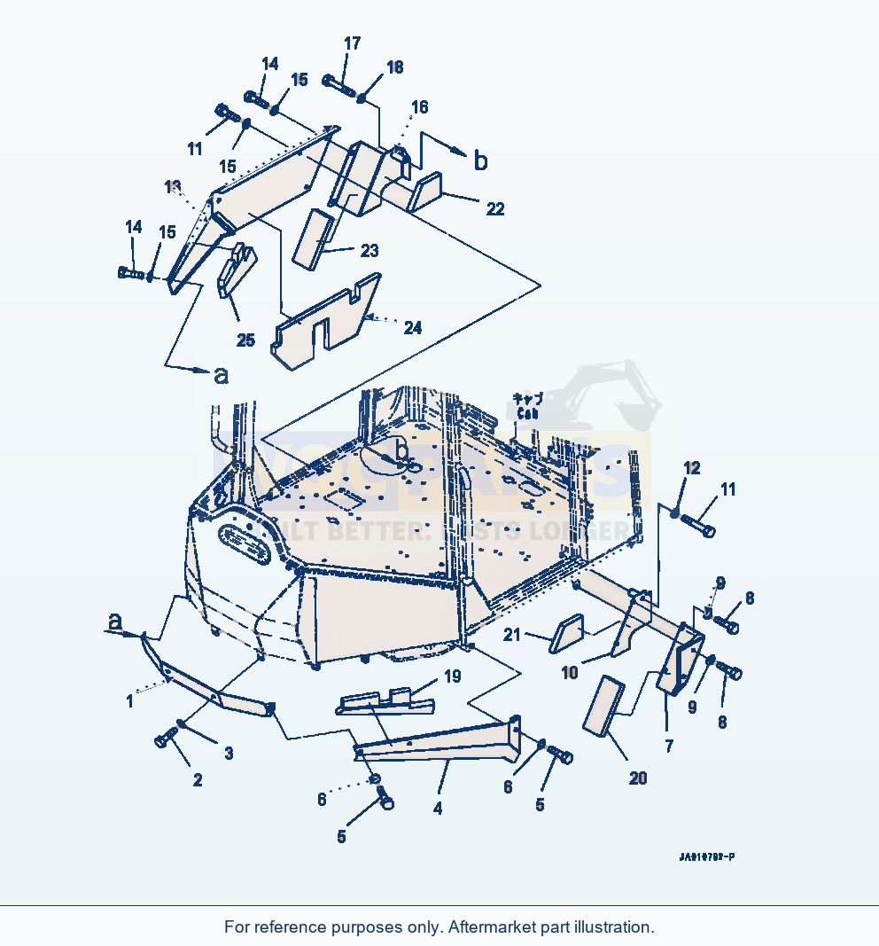 Komatsu WA320-7 Under Cab Covers parts diagram