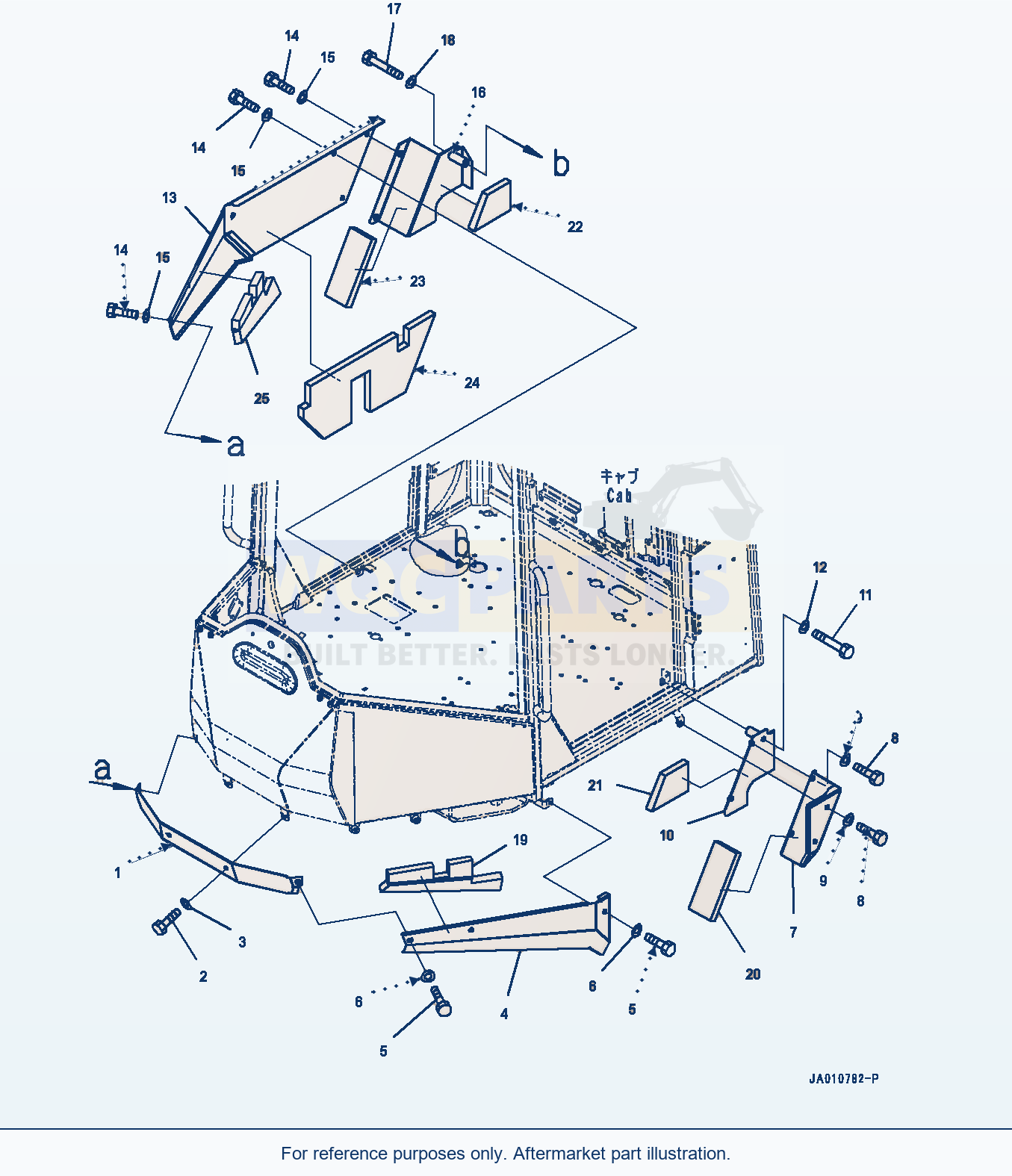 Komatsu WA320-7 Cover (#80001-) parts diagram