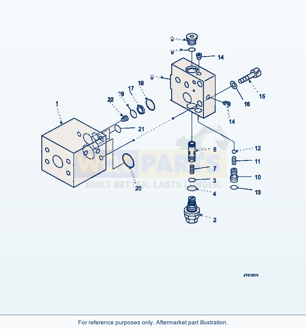 Komatsu WA320-7 Hydraulic Piping Self-Pressure Reducing Valve parts diagram