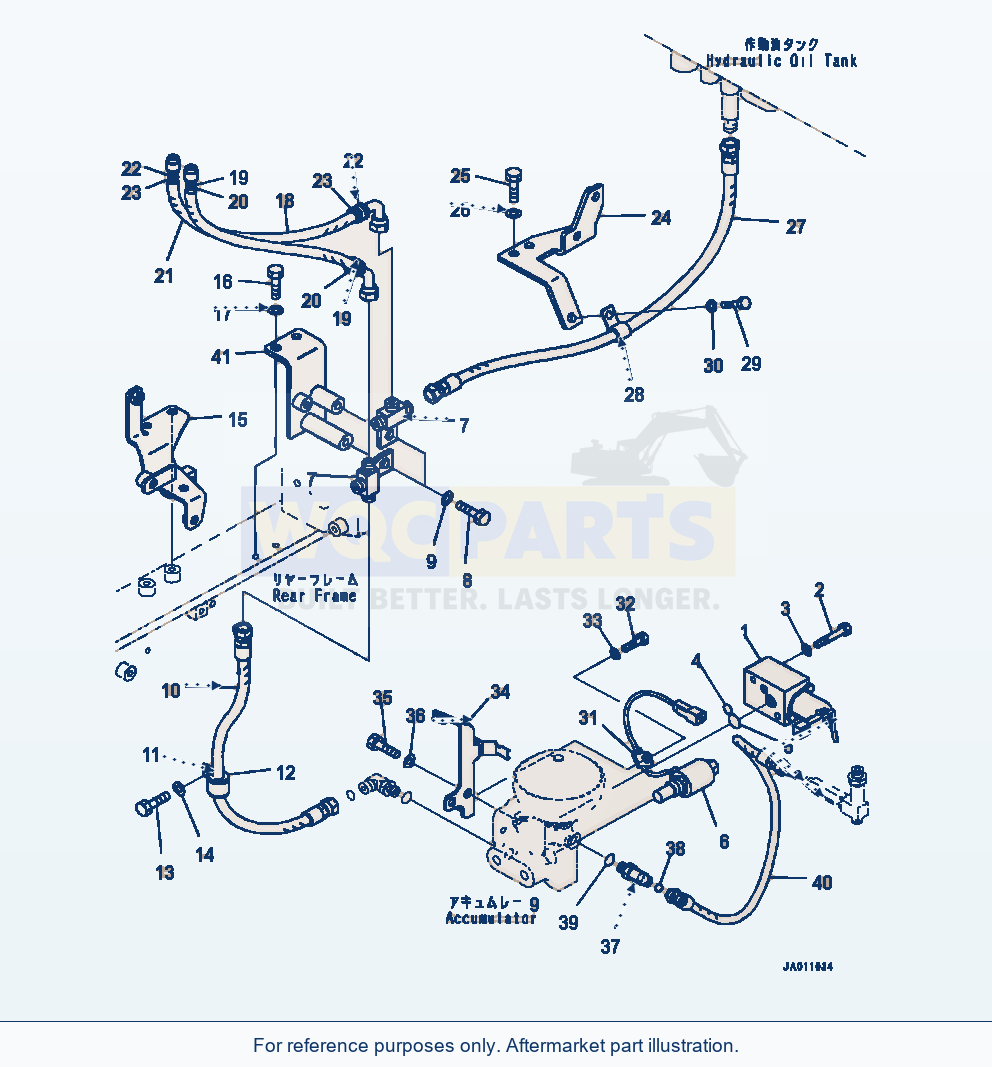 Komatsu WA320-7 Hydraulic Piping Solenoid Valve Lines parts diagram