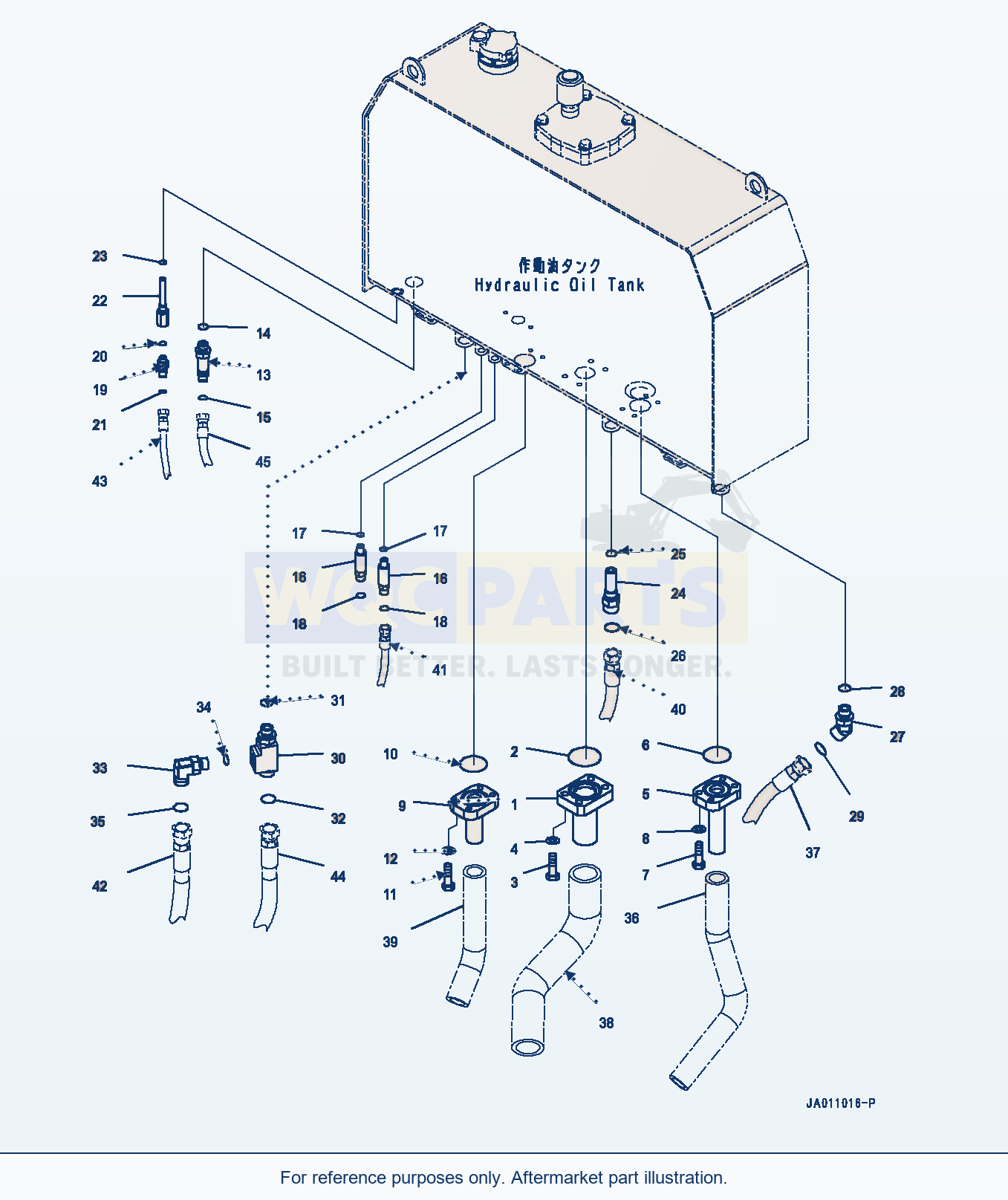 Komatsu WA320-7 Hydraulic Tank, Suction Piping (#80001-) parts diagram