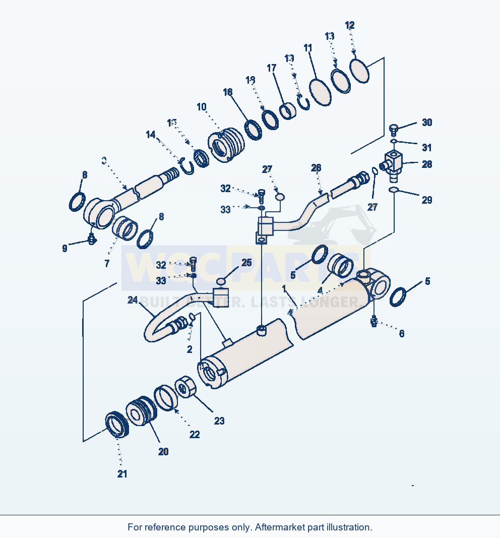 Komatsu WA320-7 Cylinder Assembly Steering - R.H. parts diagram