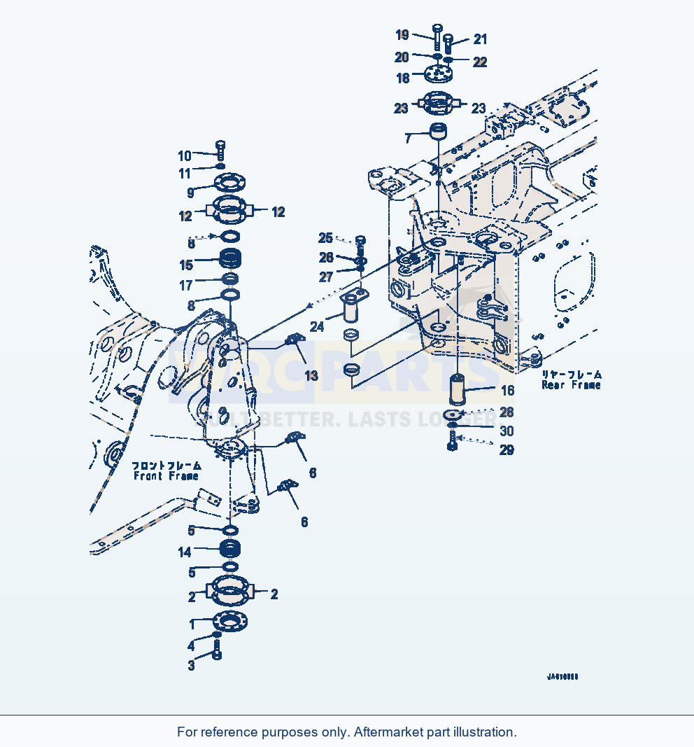 Komatsu WA320-7 Hinge Pin parts diagram
