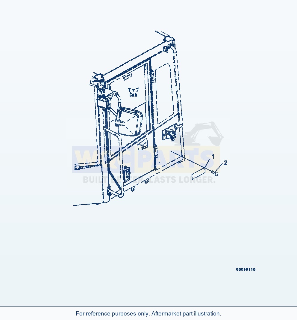 Komatsu WA320-7 Marks And Plates Rops Plate parts diagram