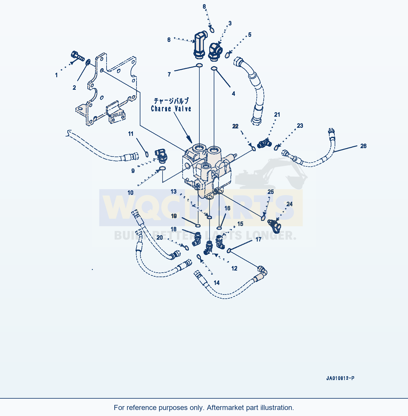 Komatsu WA320-7 Brake Control, Elbow (#80001-) parts diagram