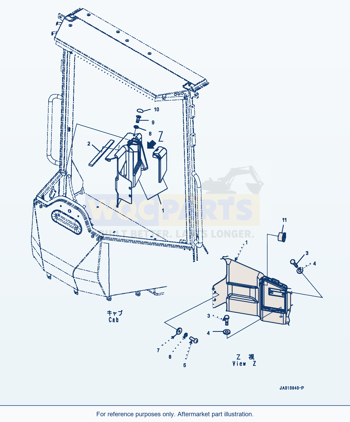 Komatsu WA320-7 Cooler And Heater Without Box (#80001-) parts diagram