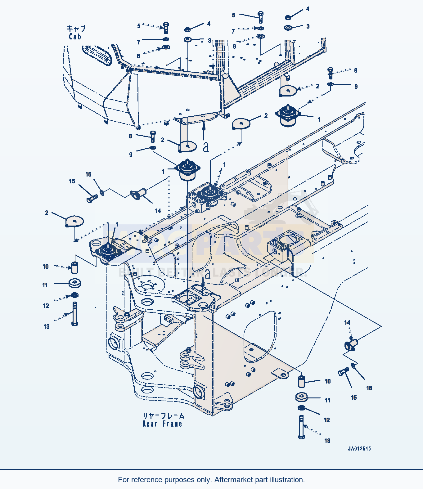 Komatsu WA320-7 Floor Frame Mounting (#80001-) parts diagram