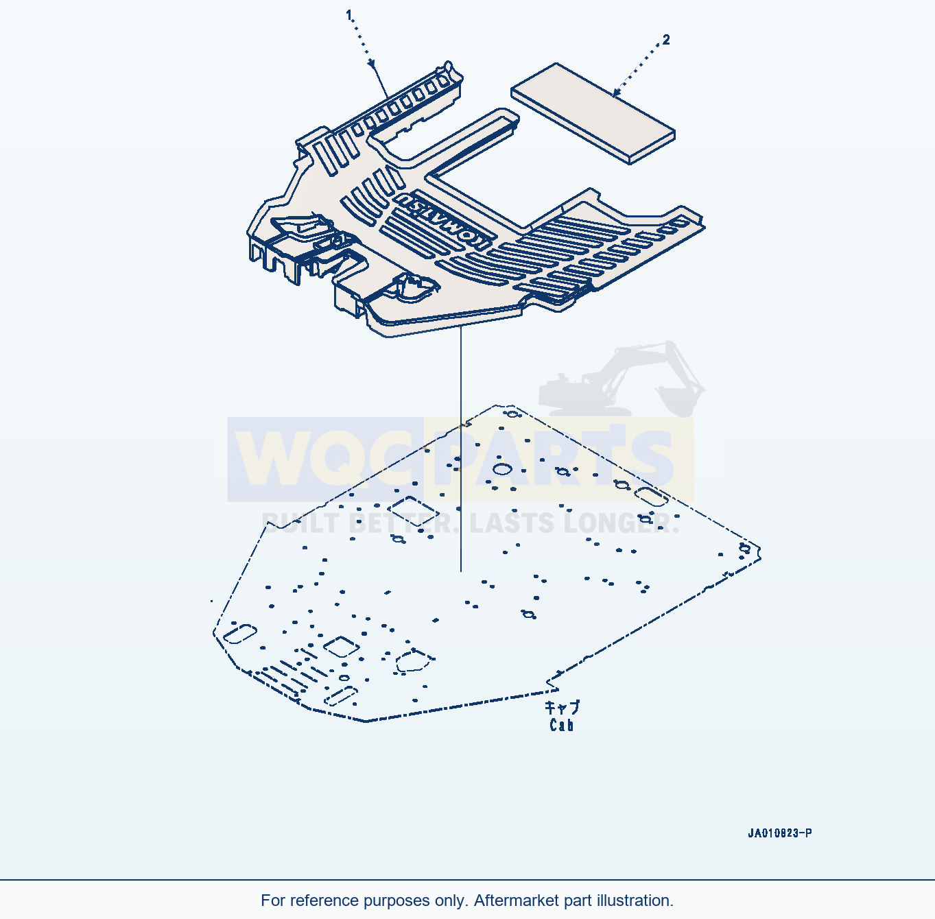 Komatsu WA320-7 Floor Mat (#80001-) parts diagram