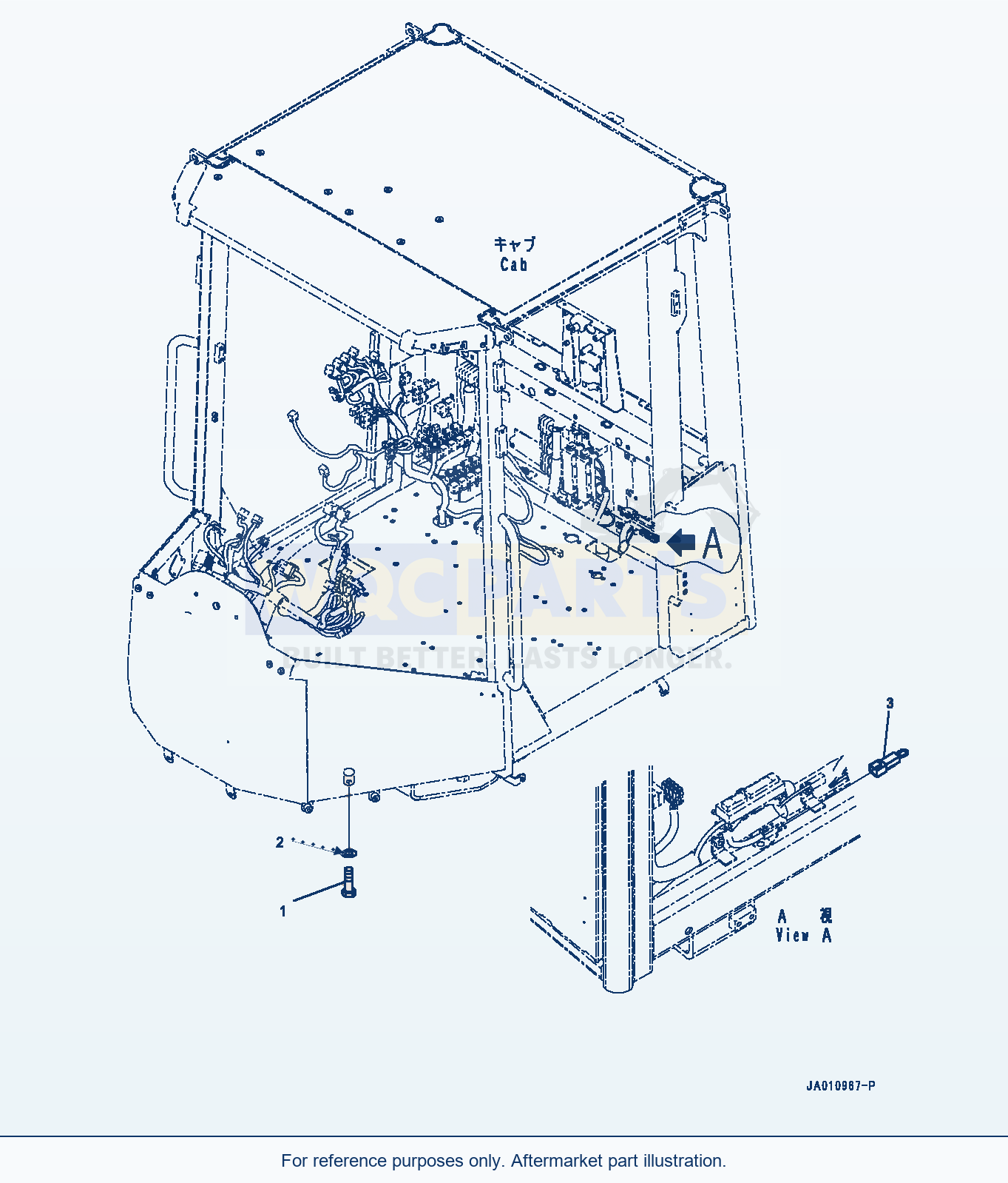 Komatsu WA320-7 Rops Cab, Bolt And Connector (#80001-) parts diagram