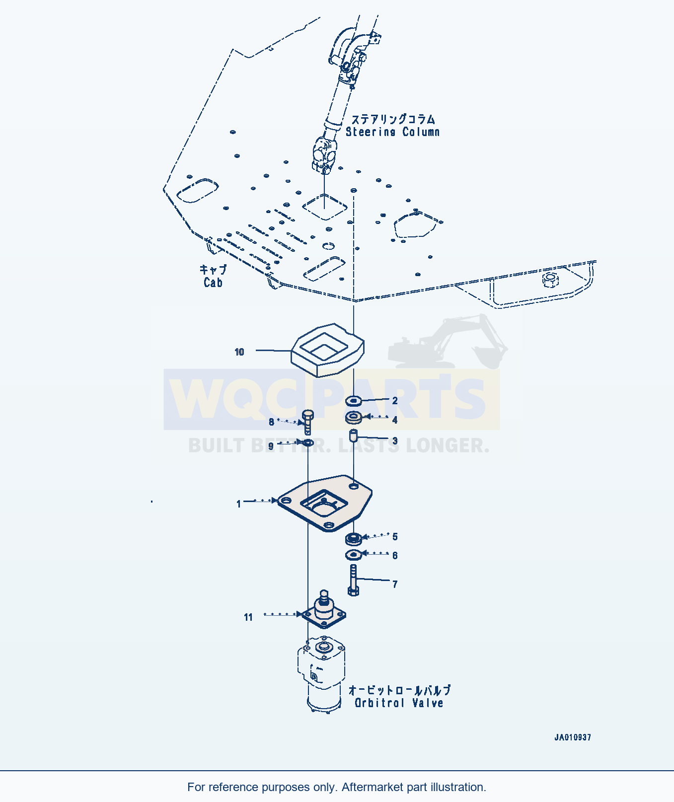 Komatsu WA320-7 Rops Cab, Valve Mounting (#80001-) parts diagram