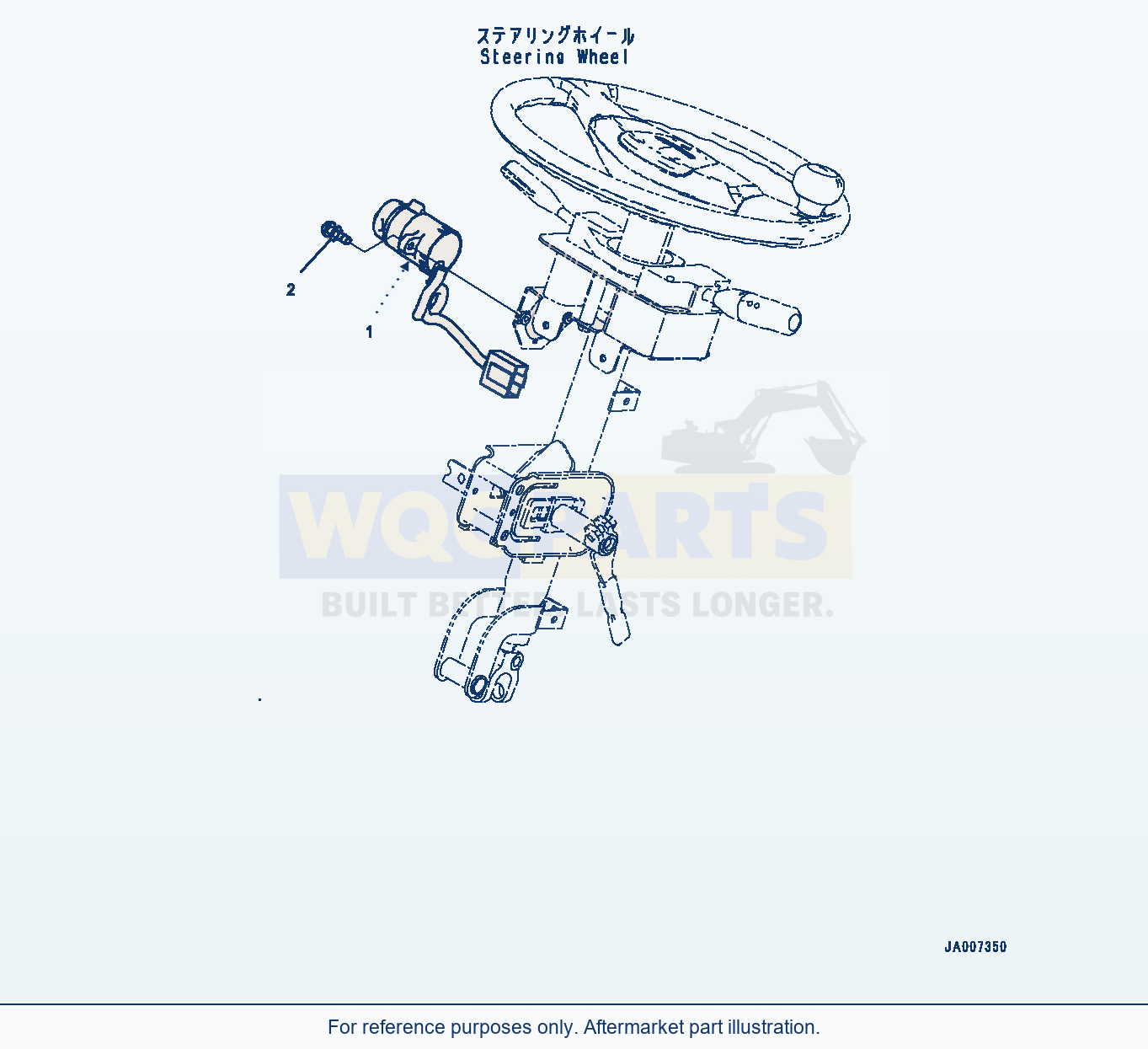 Komatsu WA320-7 Rops Cab, Wiper Switch (#80001-) parts diagram