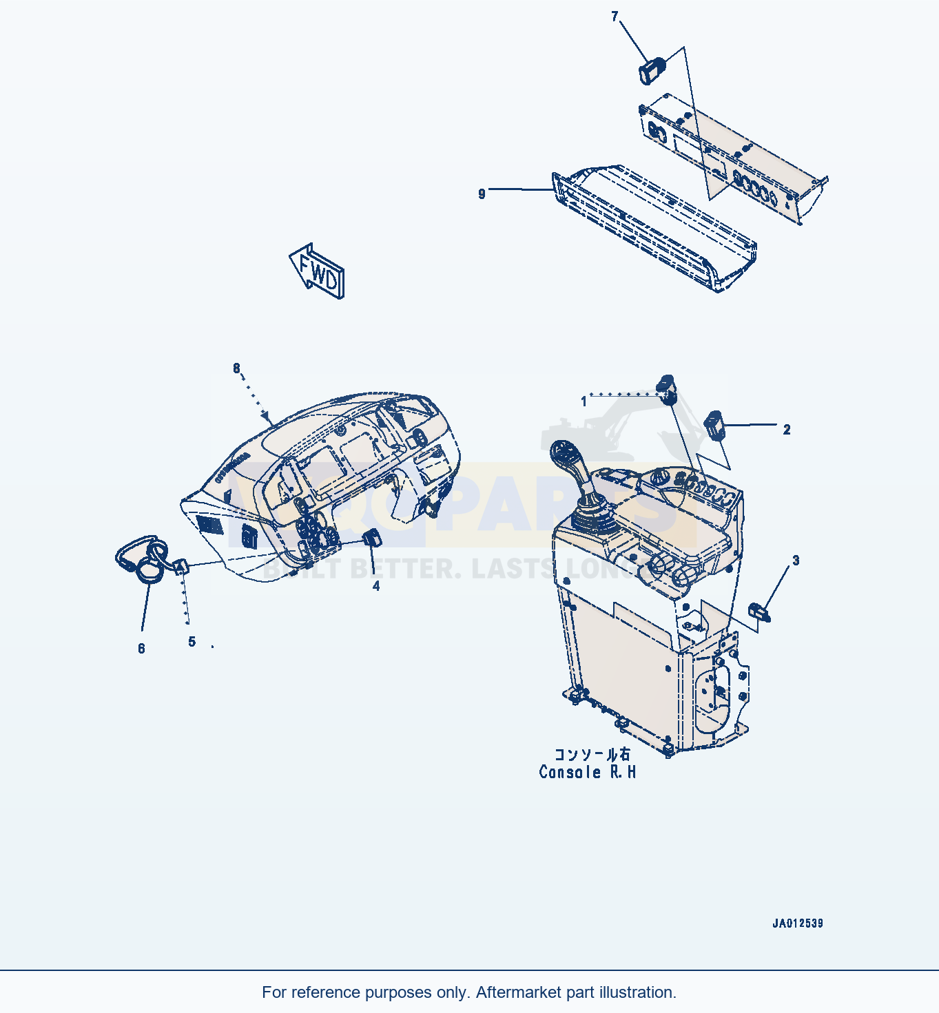 Komatsu WA320-7 Switch, With Multi-Coupler — Switch (#80001-) parts diagram