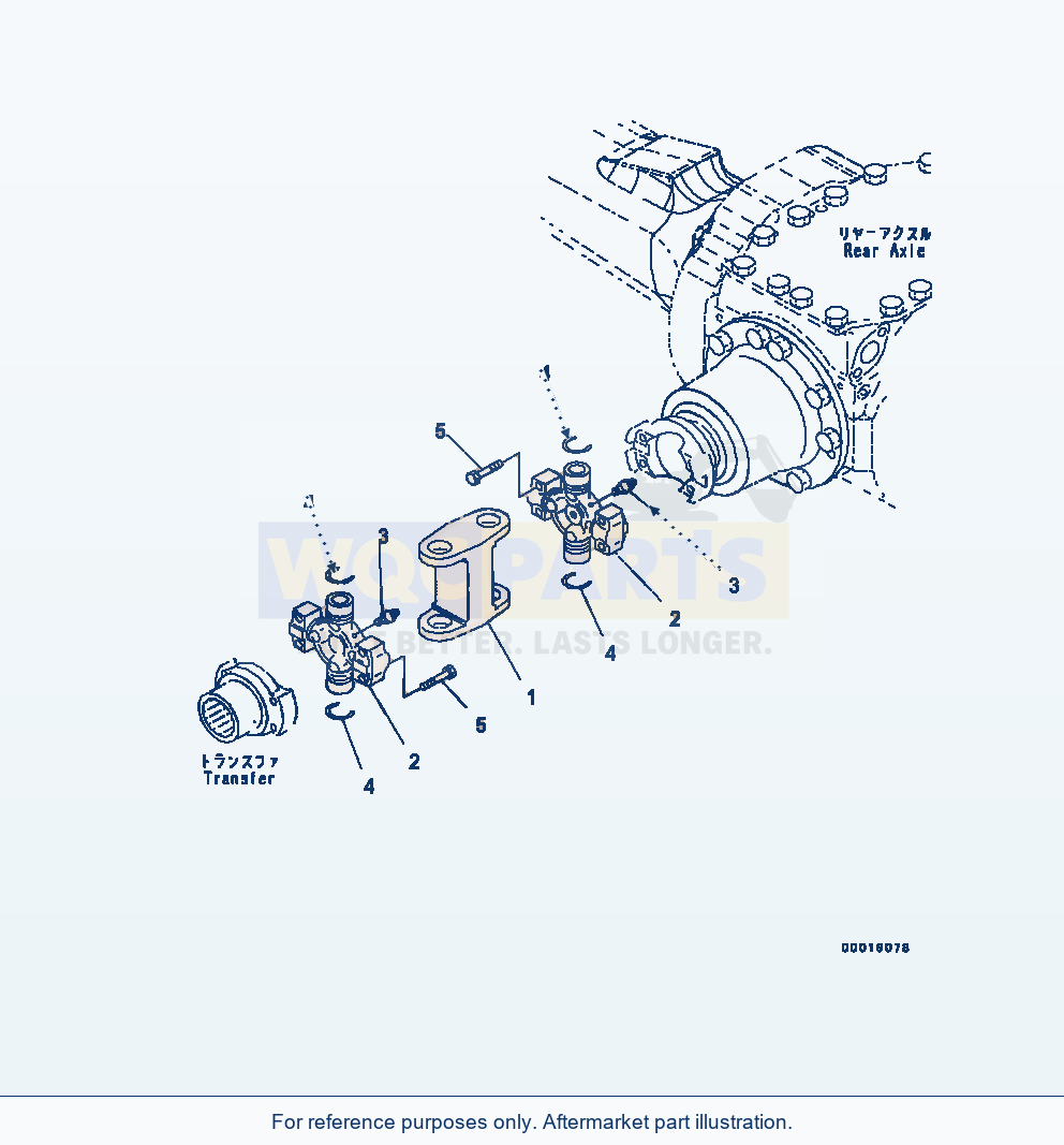 Komatsu WA320-7 Propeller Shaft Rear parts diagram