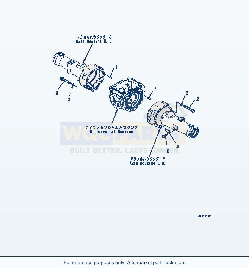 Komatsu WA320-7 Rear Axle Housing Mounting parts diagram