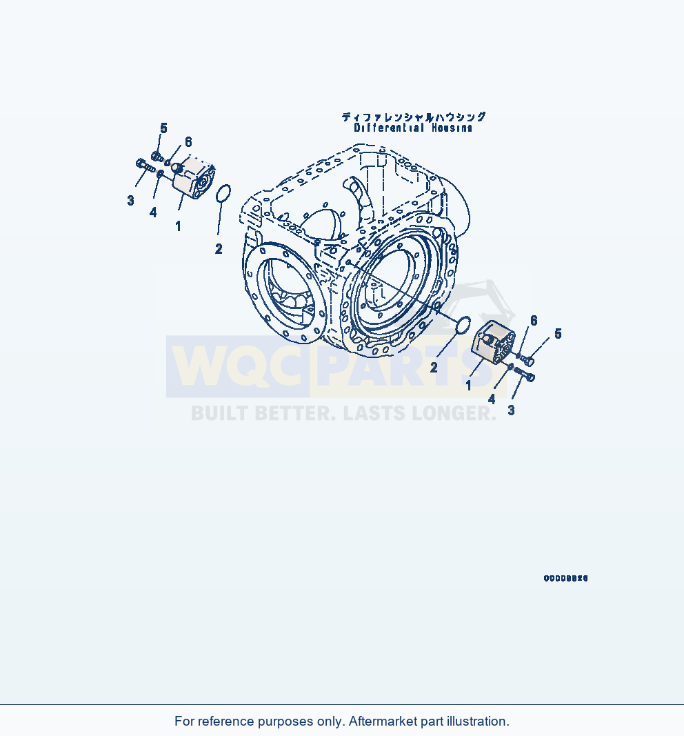 Komatsu WA320-7 Rear Axle Slack Adjuster parts diagram
