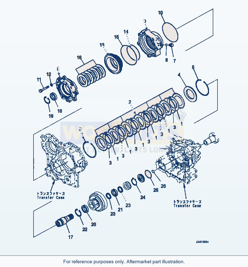 Komatsu WA320-7 Transfer Clutch parts diagram
