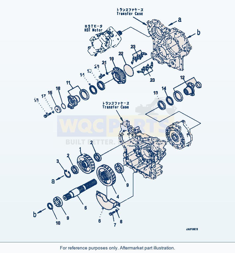 Komatsu WA320-7 Transfer Output Shaft parts diagram
