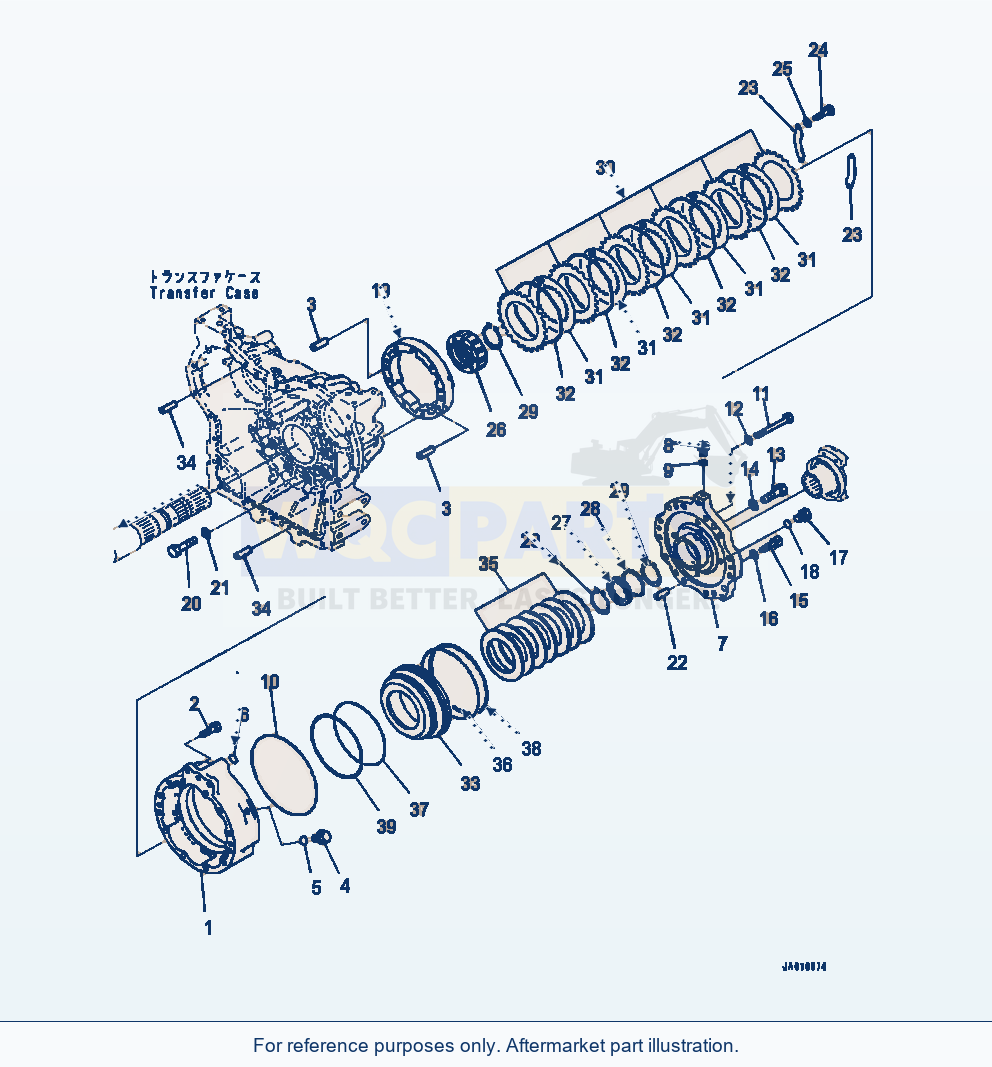 Komatsu WA320-7 Transfer Parking Brake parts diagram