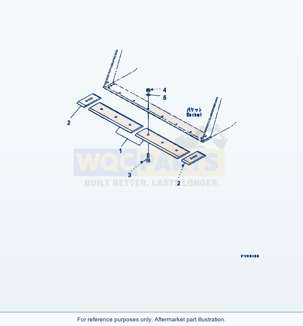 Komatsu WA320-7 Bolt On Cutting Edge With Large Side Edge parts diagram