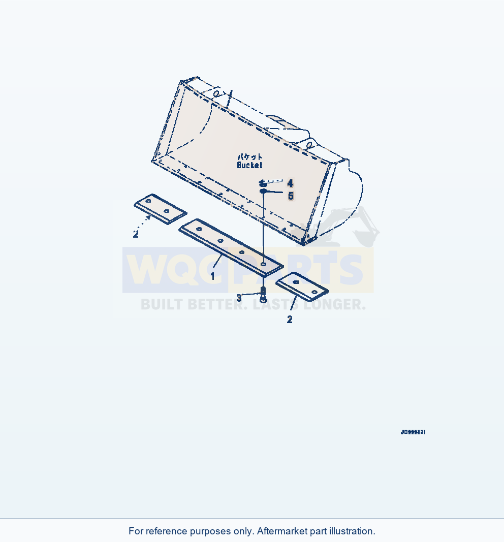 Komatsu WA320-7 Bolt On Cutting Edge Without Large Side Edge parts diagram