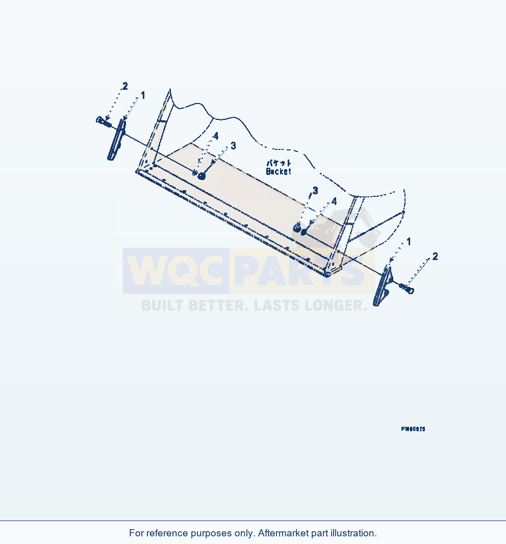 Komatsu WA320-7 Bucket Side Guard For Excavating parts diagram