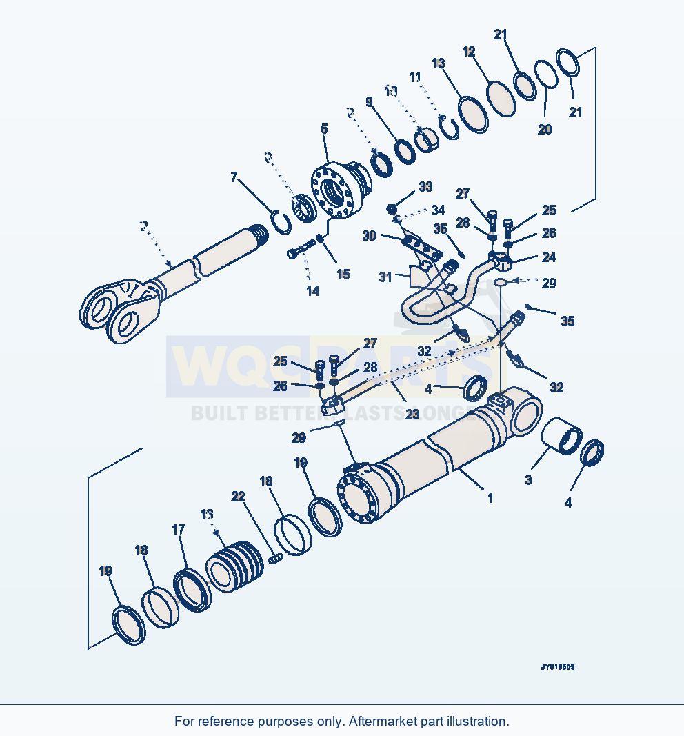Komatsu WA320-7 Cylinder Assembly Boom - L.H. parts diagram