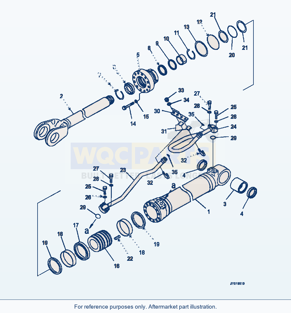 Komatsu WA320-7 Cylinder Assembly Boom - R.H. parts diagram
