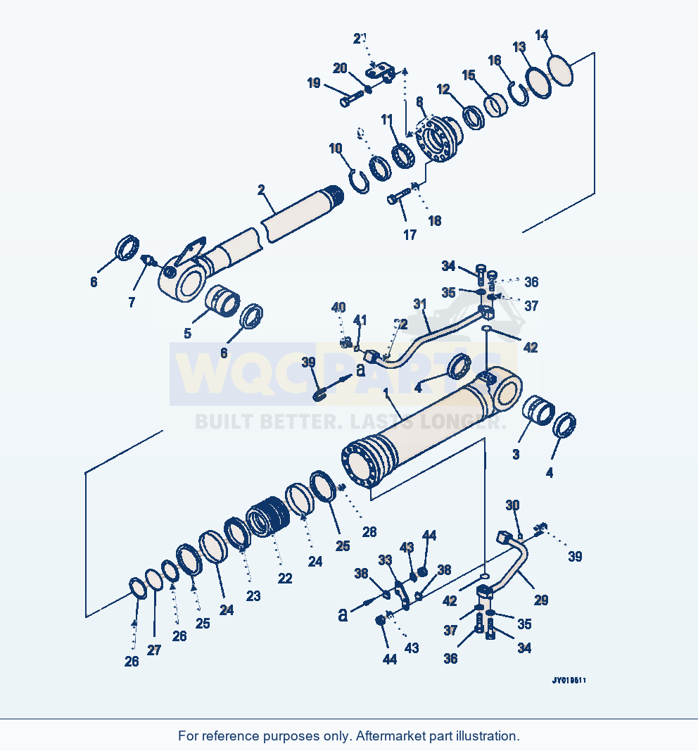 Komatsu WA320-7 Cylinder Assembly Bucket parts diagram