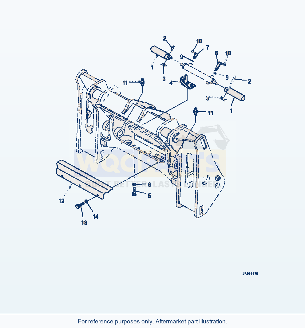 Komatsu WA320-7 Multi-Coupler Bracket And Elbows parts diagram