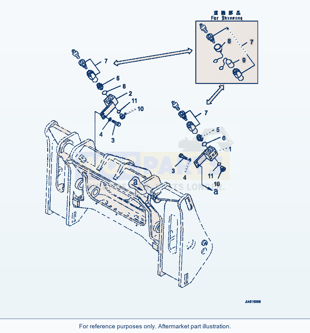 Komatsu WA320-7 Multi-Coupler Joint parts diagram