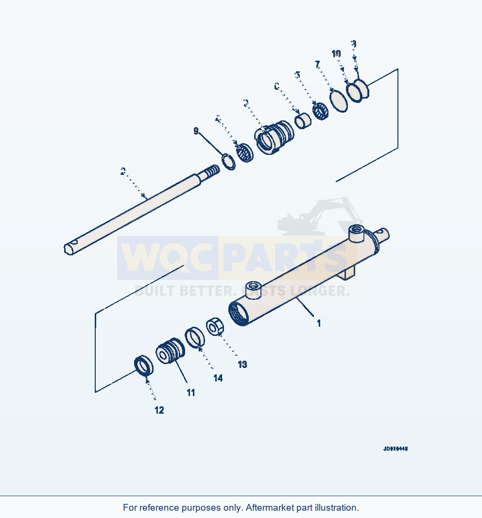 Komatsu WA320-7 Multi-Coupler Lock Cylinder parts diagram