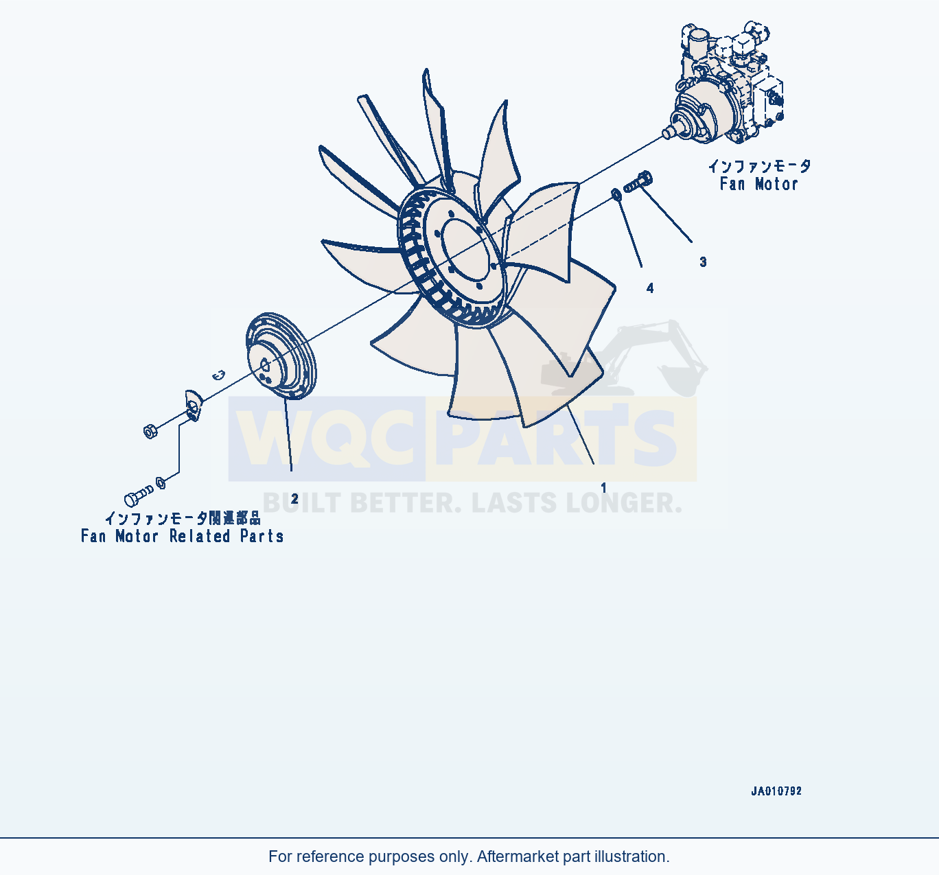 Komatsu WA320-8 Radiator, Wide Core — Radiator, Fan (#85001-) parts diagram