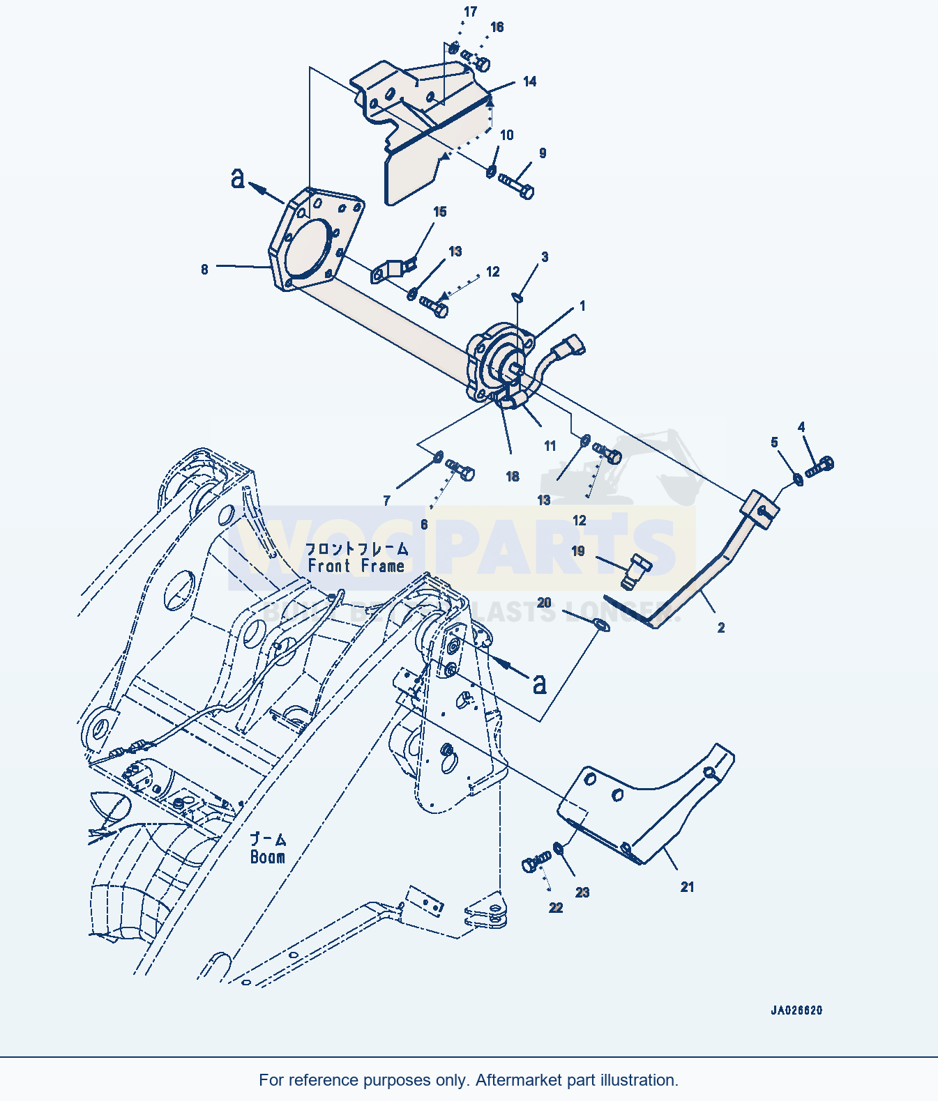Komatsu WA320-8 Front Wiring Harness, Angle Sensor (#85157-) parts diagram