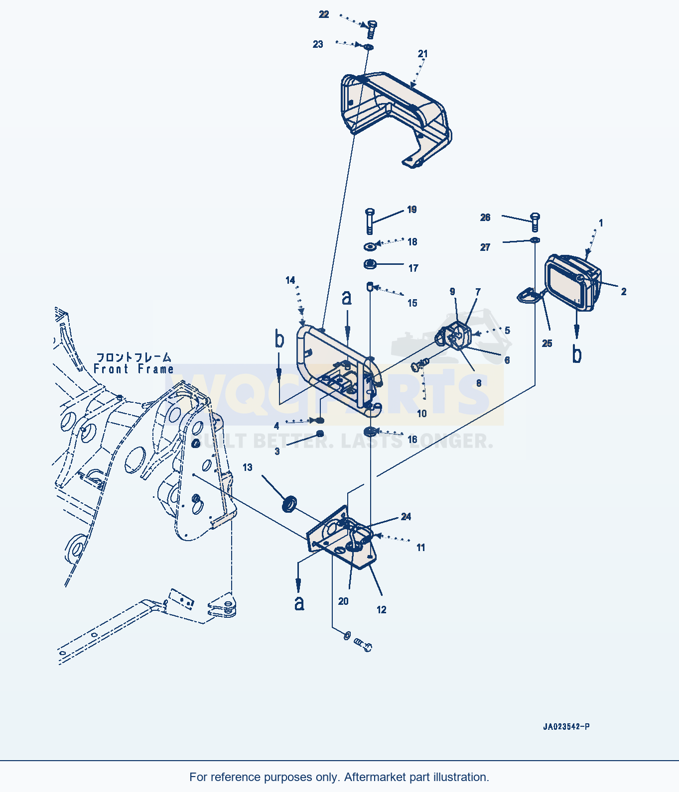 Komatsu WA320-8 Headlamp, L.H. (#85001-) parts diagram