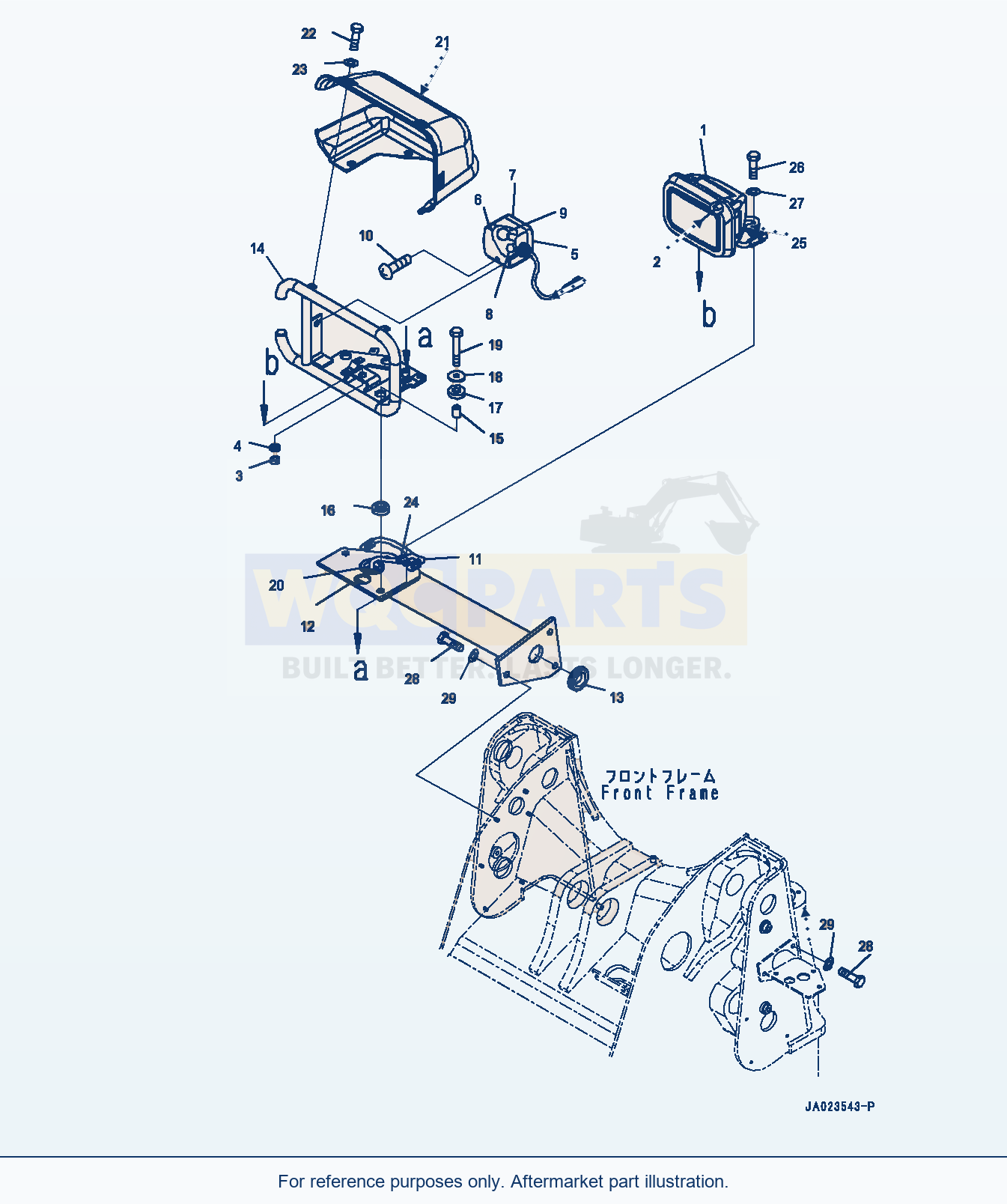 Komatsu WA320-8 Headlamp, R.H. (#85001-) parts diagram