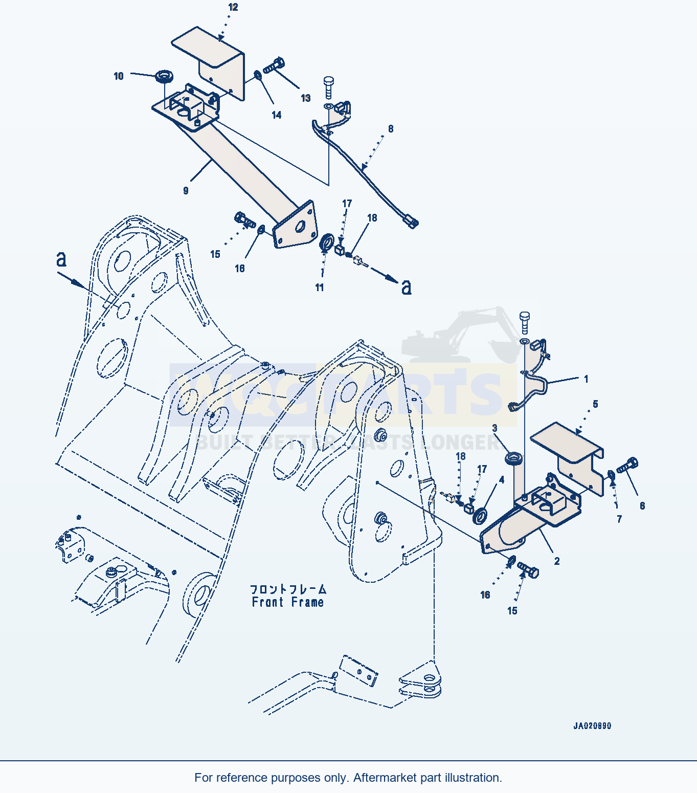 Komatsu WA320-8 Headlamp Support (#85001-) parts diagram