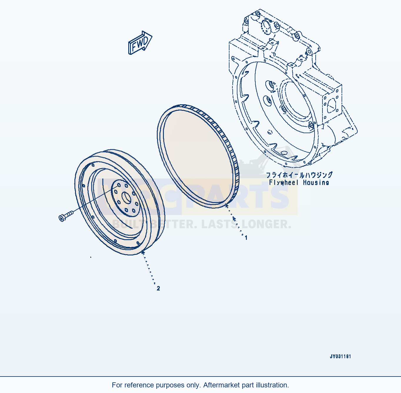 Komatsu WA320-8 Flywheel (#26643211-) (Afw00-002001) parts diagram