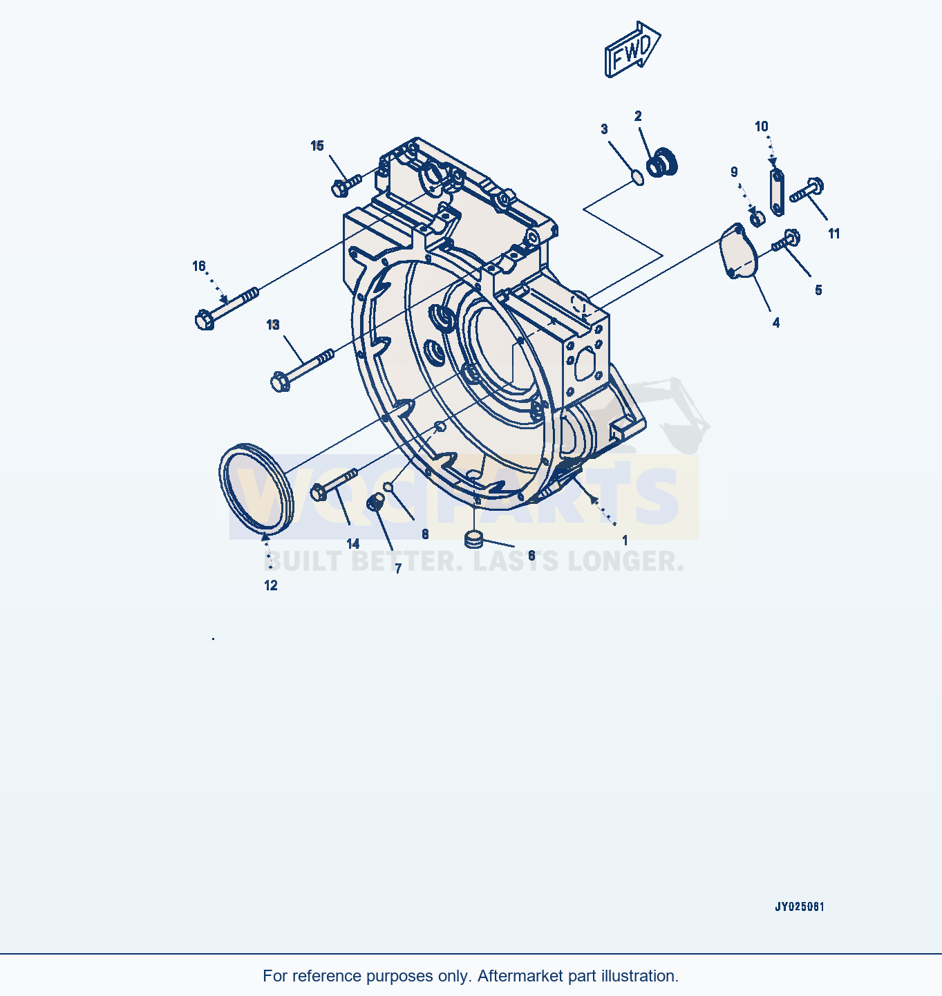 Komatsu WA320-8 Flywheel Housing (#26643211-) parts diagram